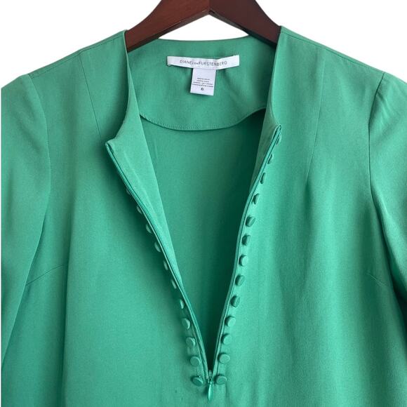 Diane Von Furstenberg Women Silk Top 6‎ Quiet Luxury Business Contemporary Chic - Picture 5 of 10
